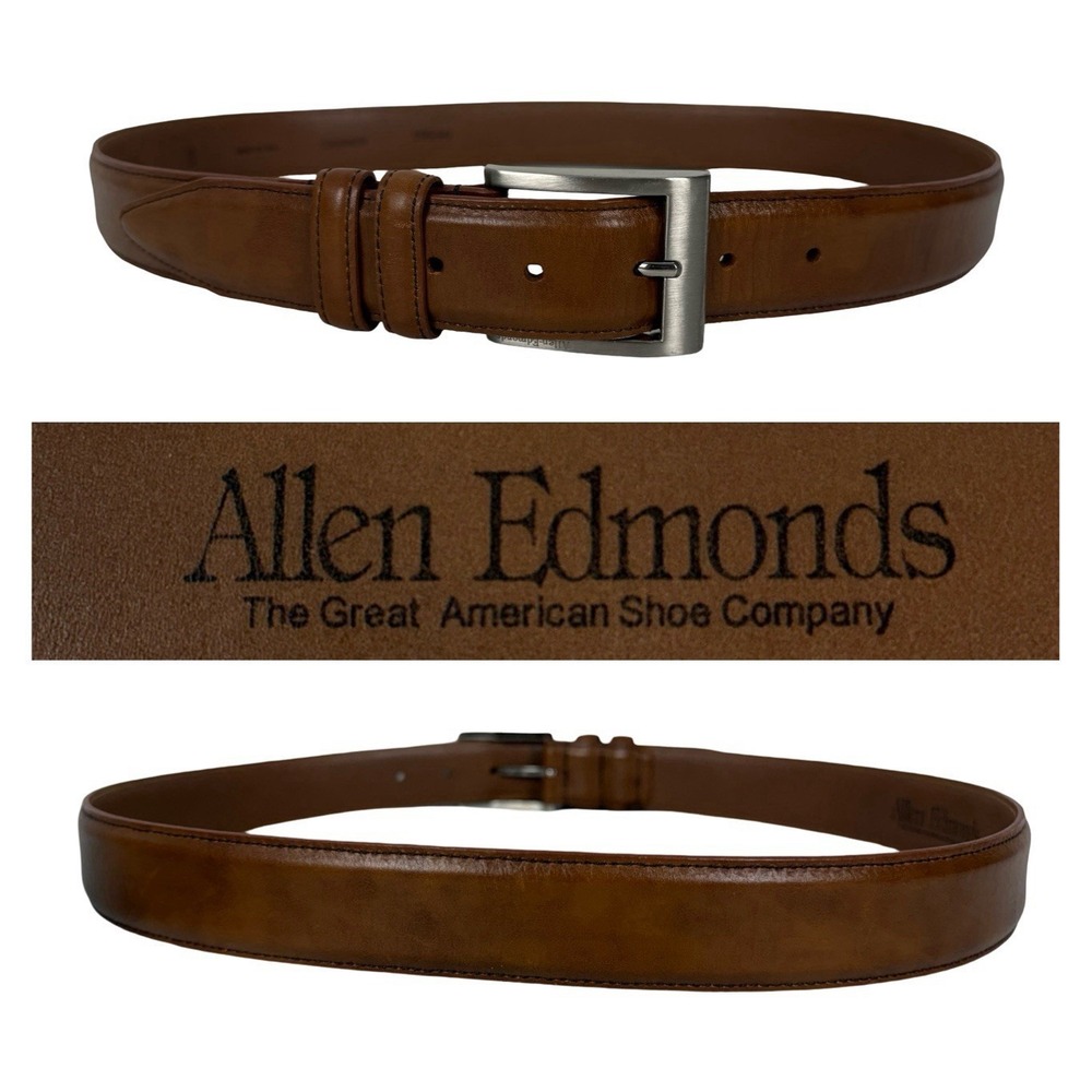 Allen Edmonds Basic Dress Belt - 39590 - Walnut Brown - 36 Made In USA Calfskin